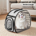 Transparent PVC Bubble Cat Backpack Carrier | Airline Approved Clear Window Pet Bag with Ventilated Side Panels, Foldable Frame