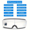 Eye Massager 4D Kneading Vibration Hot Compress Bluetooth Music Massage, Rechargeable Portable Eye Relax Device for Stress