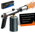 Handheld Propane or MAPP Torch with Trigger Ignition, Flame Control and Black or Golden Finish
