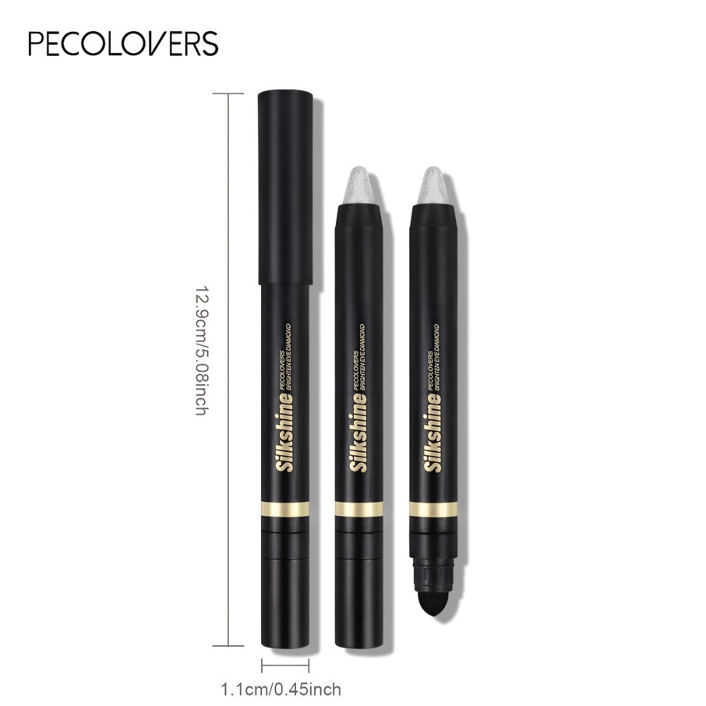 Metallic Eyeshadow Stick Set 9pcs Waterproof Long-Lasting Eye Makeup Kit – Shimmer Crayon Eye Brightener Highlighter & Eyeliner Pen