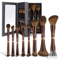 Makeup Brush Set, 8-Piece Double-Ended Collection with 16 Brush Heads, Aluminum Alloy Handles and Storage Box