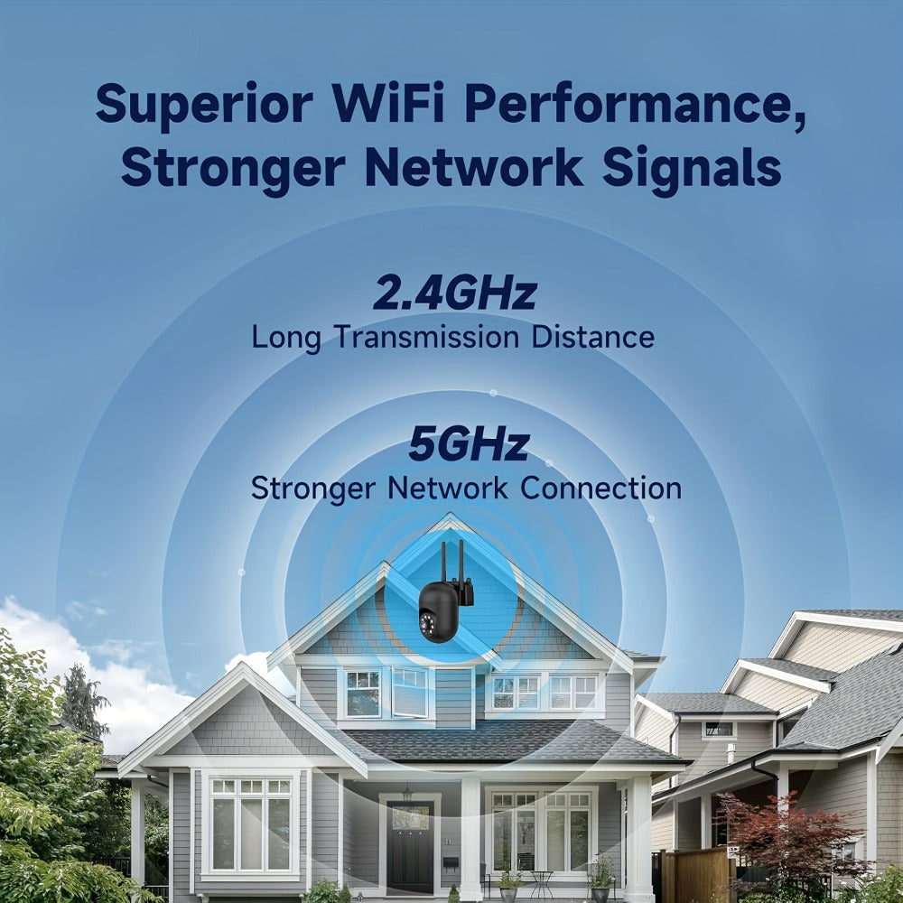 Indoor Security Camera 4-Pack with 3MP Video, Dual-Band WiFi, Color Night Vision and Cloud Storage Options