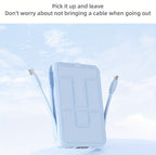 Power Bank 10000mAh Magnetic 15W Wireless and 22.5W Wired with Built-In Cables, Stand and Display