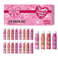 Glossy Tinted Lip Balm Set 20 PCS Gift Box – Moisturizing Long-Lasting Hydration Replenishing Lip Care for Dry Sensitive Lips Women Birthday