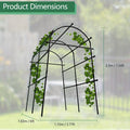 Climbing Arch Trellis 7.5ft Adjustable Metal Grid Garden Archway