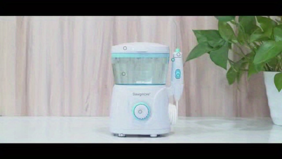 Water Flosser for Teeth & Braces 600ml Large Tank – 10 Adjustable Pressure Levels 8 Nozzles IPX4 Waterproof Professional Oral Irrigator