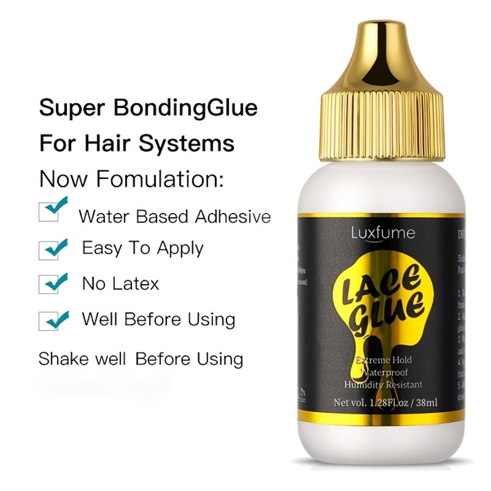 Lace Front Wig Glue Extreme Hold 3-Pack Invisible Clear Drying Liquid Adhesive for HD Lace for Home, Travel and Salon Hair Styling