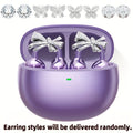Clip On Wireless Earbuds Open Ear Bluetooth Headphones with Detachable Gemstone Earrings ANC for an Everyday Personal Care Routine