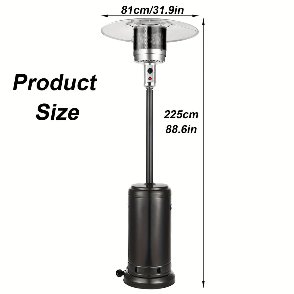 Patio Heater, Propane Outdoor Standing Stainless Steel Garden Party for Garden, Patio and Yard Use