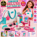 Girls Pretend Play Purse Set for Kids Ages 3-8, 18+ Piece Princess Handbag with Toy Phone, Makeup