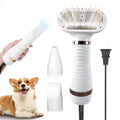 Pet Hair Dryer Brush, Two-in-One Blow Dryer and Self-Cleaning Slicker with Three Temperature Settings