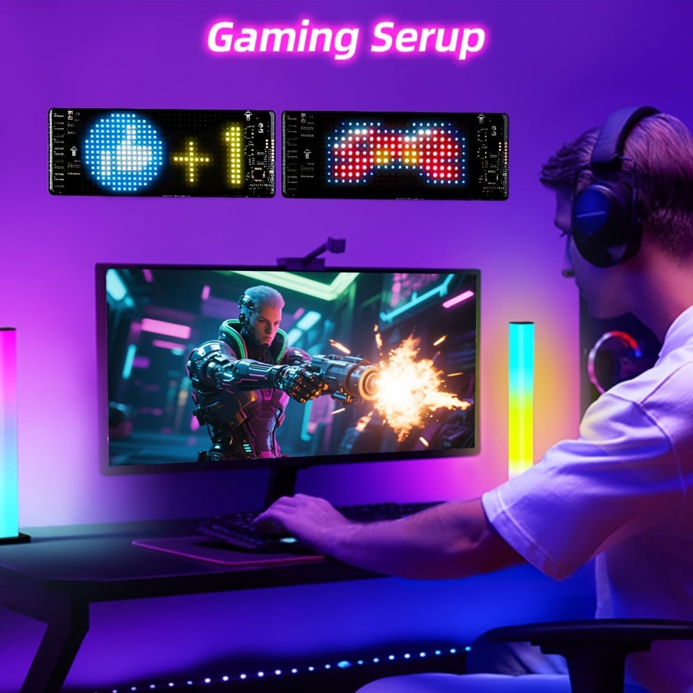 RGB LED Pixel Display Wall Art App Control USB Powered - Colorful Programmable Flexible Screen for an Everyday Personal Care Routine
