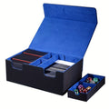Magnetic Deck Box 600+ Cards High Capacity MTG Card Storage Case 4 Deck Slots with 2 Dice Tray TCG YuGiOh Trading Card Organizer