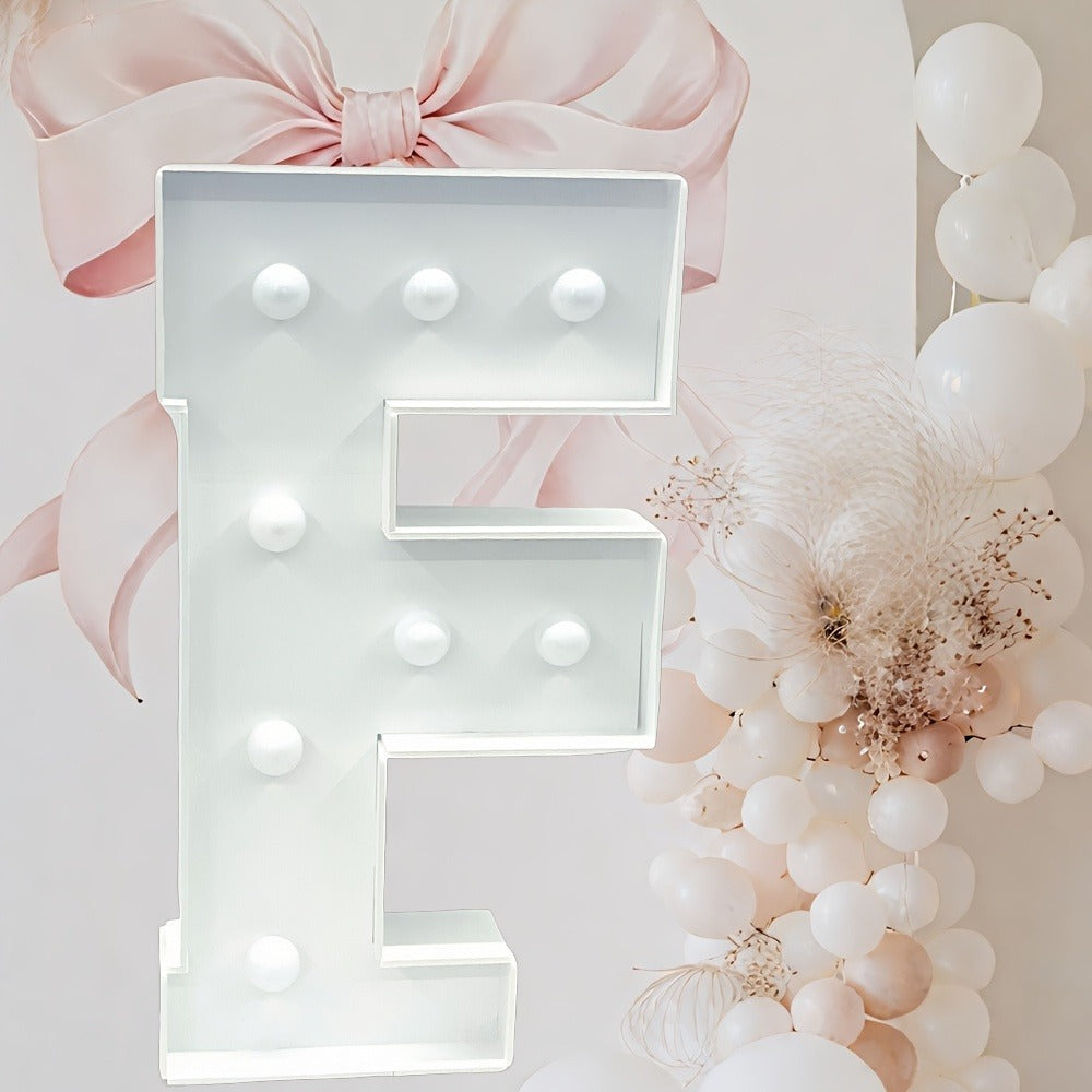 Marquee Letter Lights White LED - 3FT Light Up Letters A-Z for Birthday, Anniversary, Wedding & Party Decor