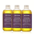 Lavender-Labeled Massage Oil in One or Three 236 ml Bottles with Pour Caps for Body-Care Routines