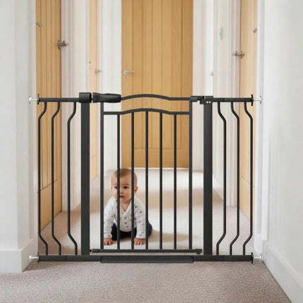 Walk-Through Pet Safety Gate 31“ Tall / 29.5"-43.7" / Black