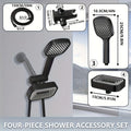 2-in-1 High Pressure Handheld Shower Head Set with Rain Showerhead, Long Hose T-Valve ABS Wall Mount Bathroom Upgrade