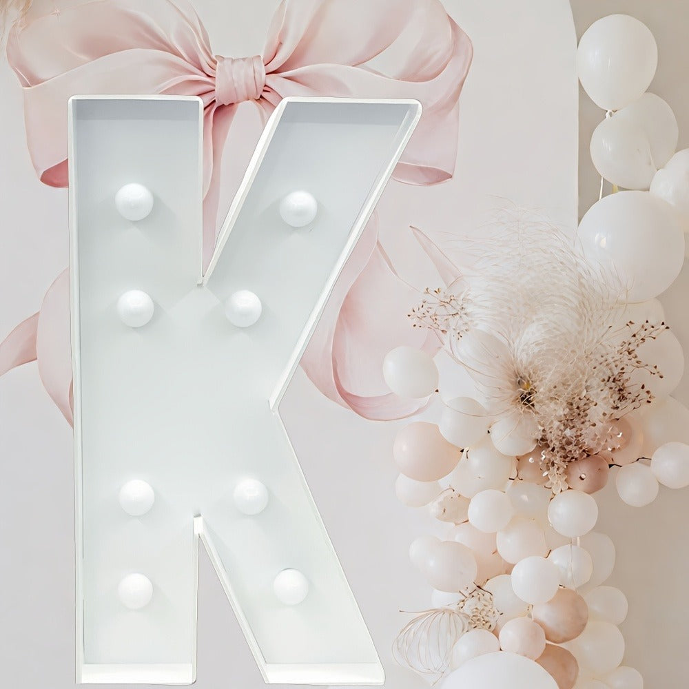 Marquee Letter Lights White LED - 3FT Light Up Letters A-Z for Birthday, Anniversary, Wedding & Party Decor