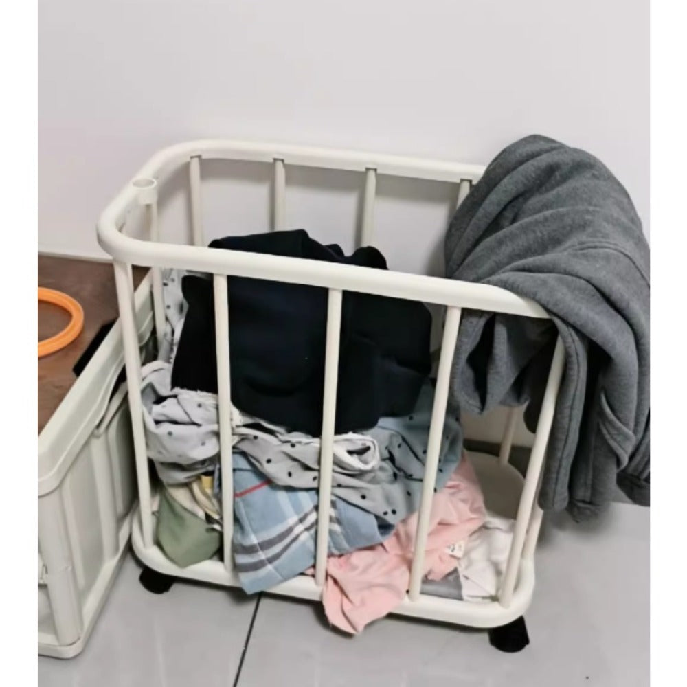 Laundry Hamper with Wheels Large Capacity Slim – Rolling Laundry Basket for Bathroom, Bedroom & Closet, Tall Narrow Clothes Hamper for Yoga