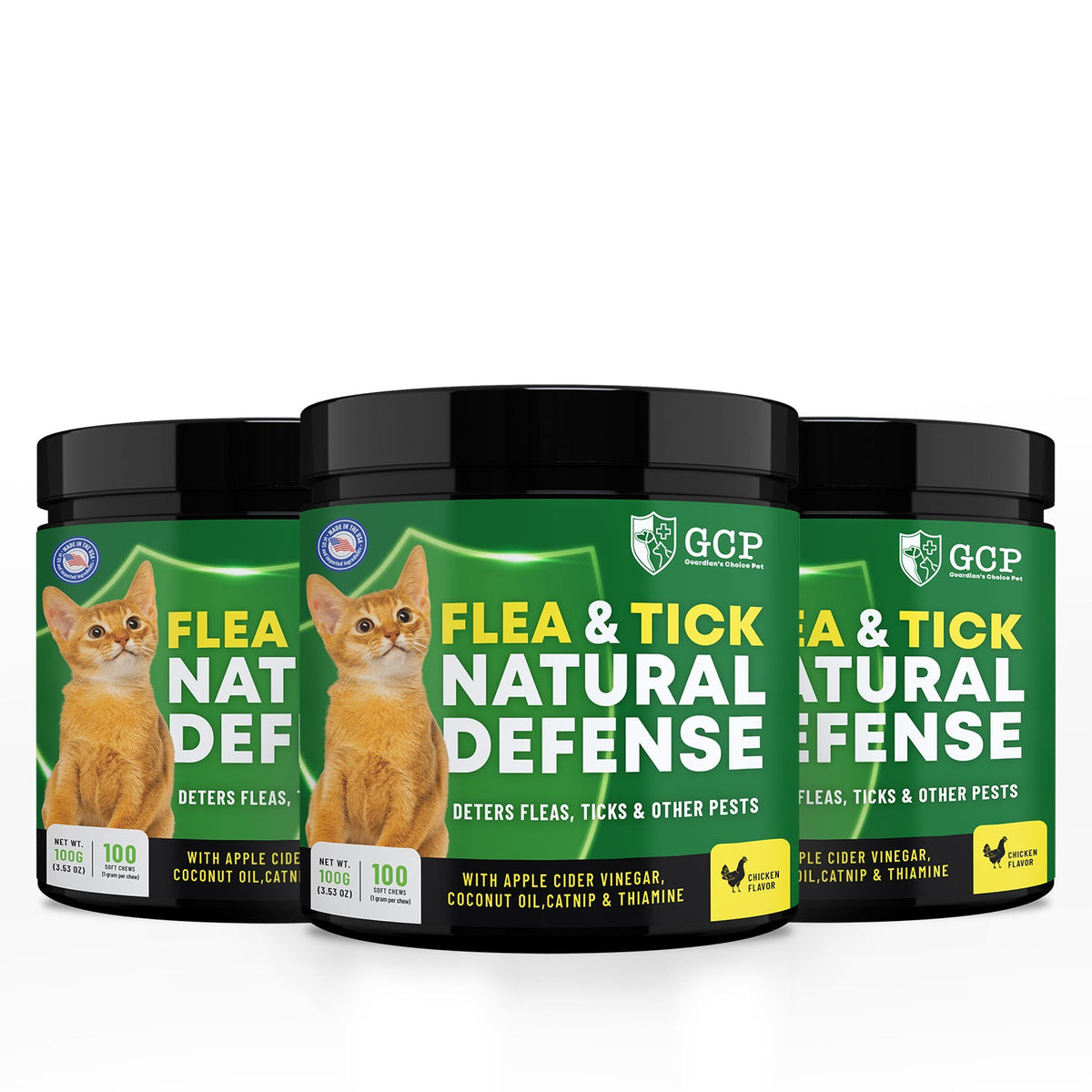 Cat Flea and Tick Support Chews, 3-Pack