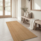 Braided Woven Indoor Rug with 2 x 3-Foot to 6 x 9-Foot Sizes and One Two-Piece Gray Mat Set