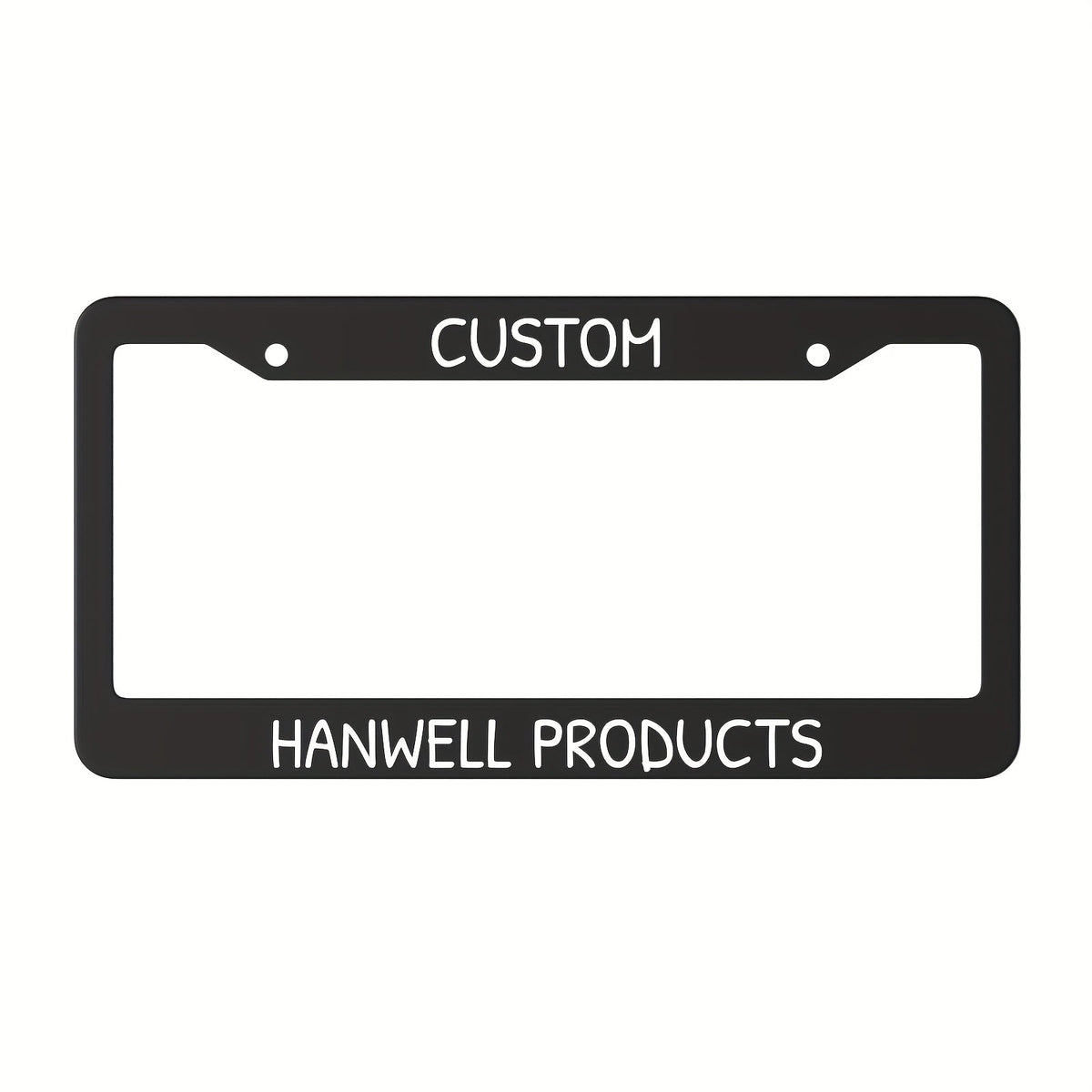 Custom License Plate Frame – 6 Font Styles, Heavy-Duty Weather-Resistant Car Tag Holder, Personalized Front & Rear License Plate Border