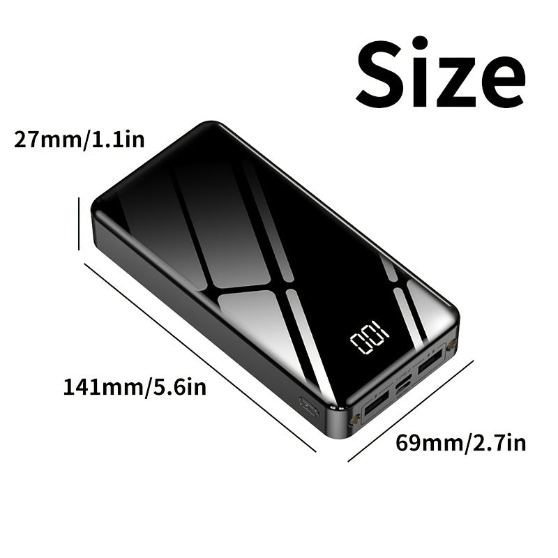 Power Bank 30000-100000mAh with Four-Port Layout, 22.5W Listed Charging and Digital Display