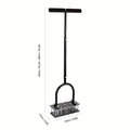 Self-Cleaning Lawn Aerator with 14 Iron Spikes – Spring-Loaded Auto-Clean Mechanism for Leaves & Dirt, Manual Soil Loosening Tool for Patio