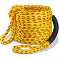 Heavy Duty Floating Tow Rope 60ft 2600lbs Breaking Strength 16-Strand UV Resistant Pre-Stretched for Towable Tubes Water Skis Wakeboards