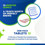 Ice Maker Cleaning Tablets Descaler 12/24/36 Pack for Entryways, Bedrooms and Living Spaces