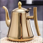 Stainless Steel Tea Kettle with Filter, Tea Pot Coffee Pot Cold Water Pitcher for Home Hotel Restaurant