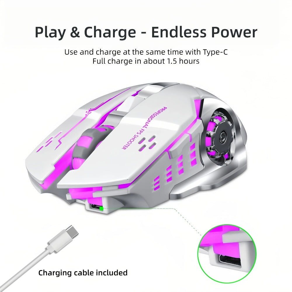 Wireless Gaming Mouse RGB Rechargeable T-WOLF 2.4GHz Large Mouse for PC Laptop Tablet Mac for an Everyday Personal Care Routine