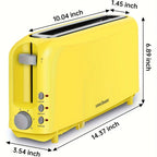 750W Slim Two-Slice Toaster with Six Shade Settings, Reheat, Defrost, Crumb Tray and Six Color Options