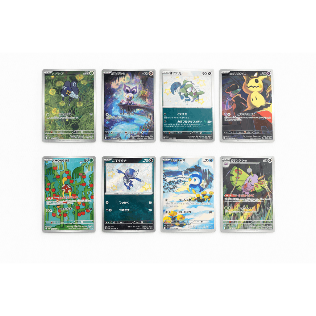 Trading Card Game 20-Card Multi-Language Mystery Pack with Japanese, Chinese and English Mix and Character Artwork