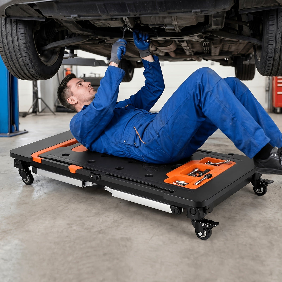 7in 1 Multifunctional Work Benches, Folding Work Table for Garage, As Portable Workbench, Sawhorse