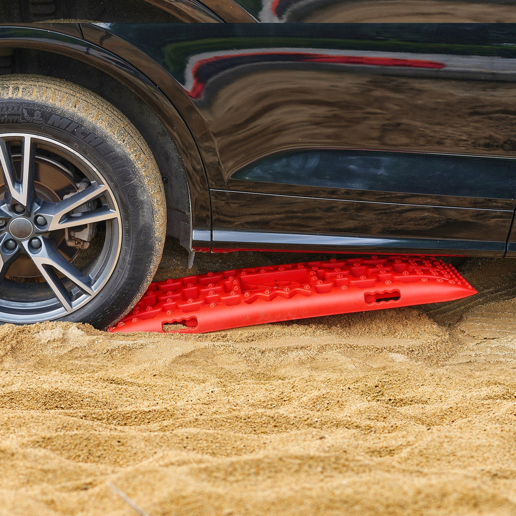 Traction Boards 2-Pack – 10-Ton Off-Road Vehicle Recovery Boards for Mud, Sand & Snow, High-Strength PP with Pull Straps & Storage Bag