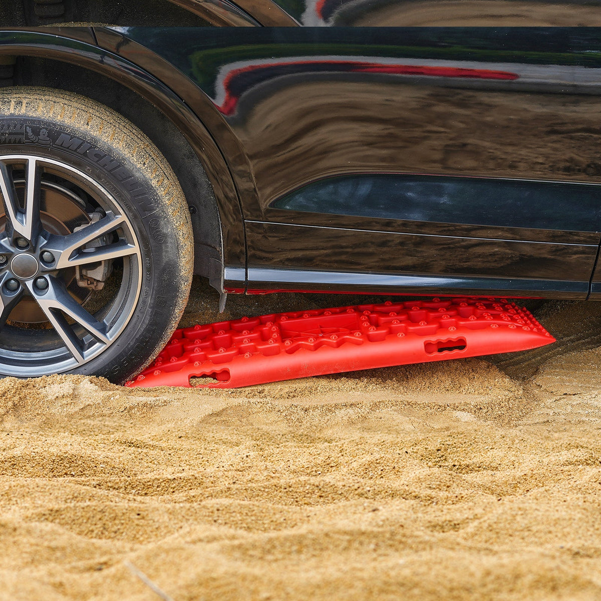 Traction Boards 2-Pack – 10-Ton Off-Road Vehicle Recovery Boards for Mud, Sand & Snow, High-Strength PP with Pull Straps & Storage Bag