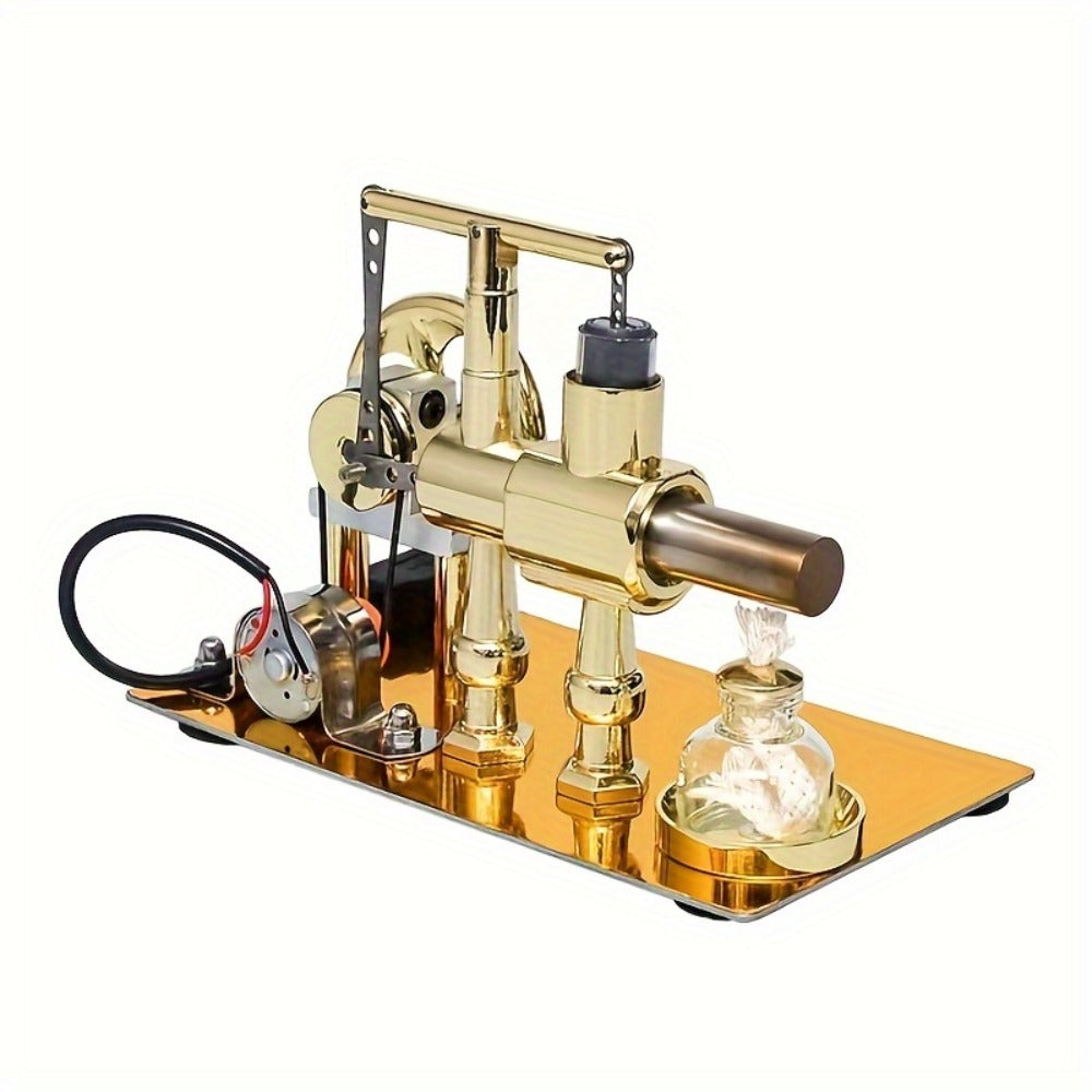 Stirling Engine Generator Kit, Single Cylinder Stainless Steel Pneumatic Model with the Listed Color, Size or Set Options for Everyday Use
