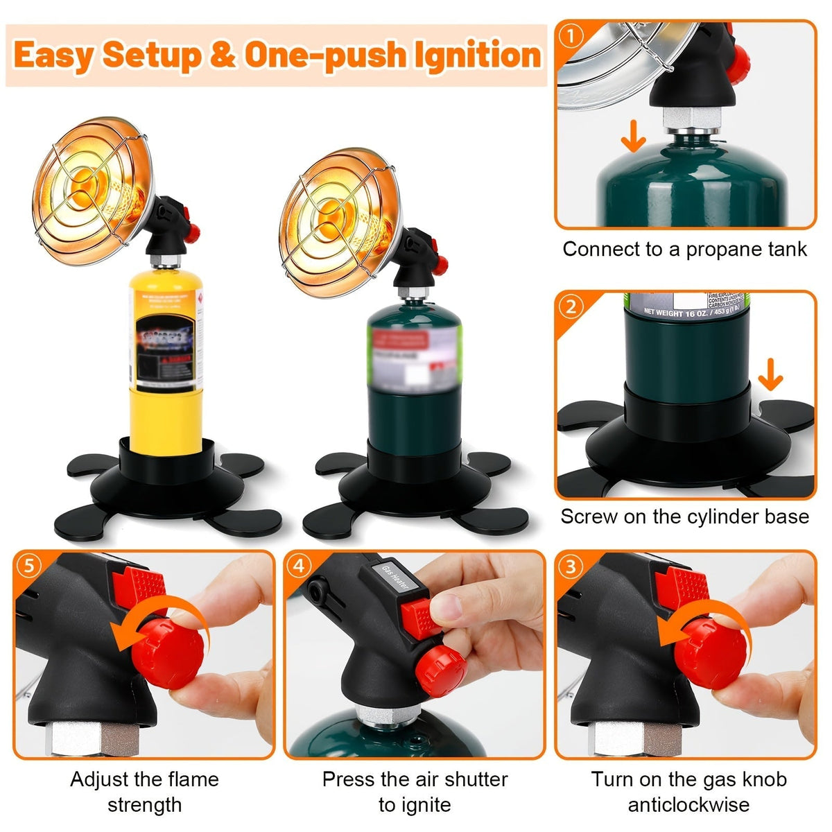 Propane Heater, Portable Camping Tent Ice Fishing Hunting Patio Garage for Garden, Patio and Yard Use