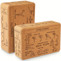 Cork Yoga Blocks 2 Pack – High-Density Non-Slip Cork Yoga Brick Set for Support, Balance & Flexibility, Suitable for Beginners & Advanced
