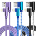 10ft Nylon Braided Lightning Cable 3-Pack MFi, USB-A to Lightning iPhone Charger Cord for iPhone 14 13 12 11 Pro Max XS XR X 8 7 SE