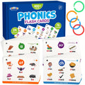 Phonics Flash Cards for Kids 76 Cards 24 Principles, CVC Digraphs Consonant Blends Long Vowels