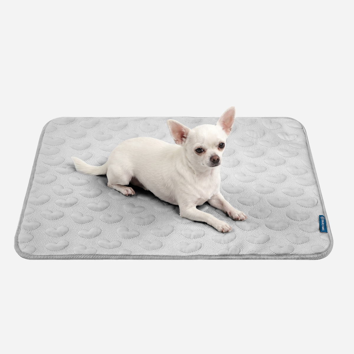 Breathable Cooling Dog Mat Hearts Grey / S