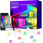 RGB Eave String Light Kit from 50ft to 400ft with Plug-In Adapter, App and Handheld Remote