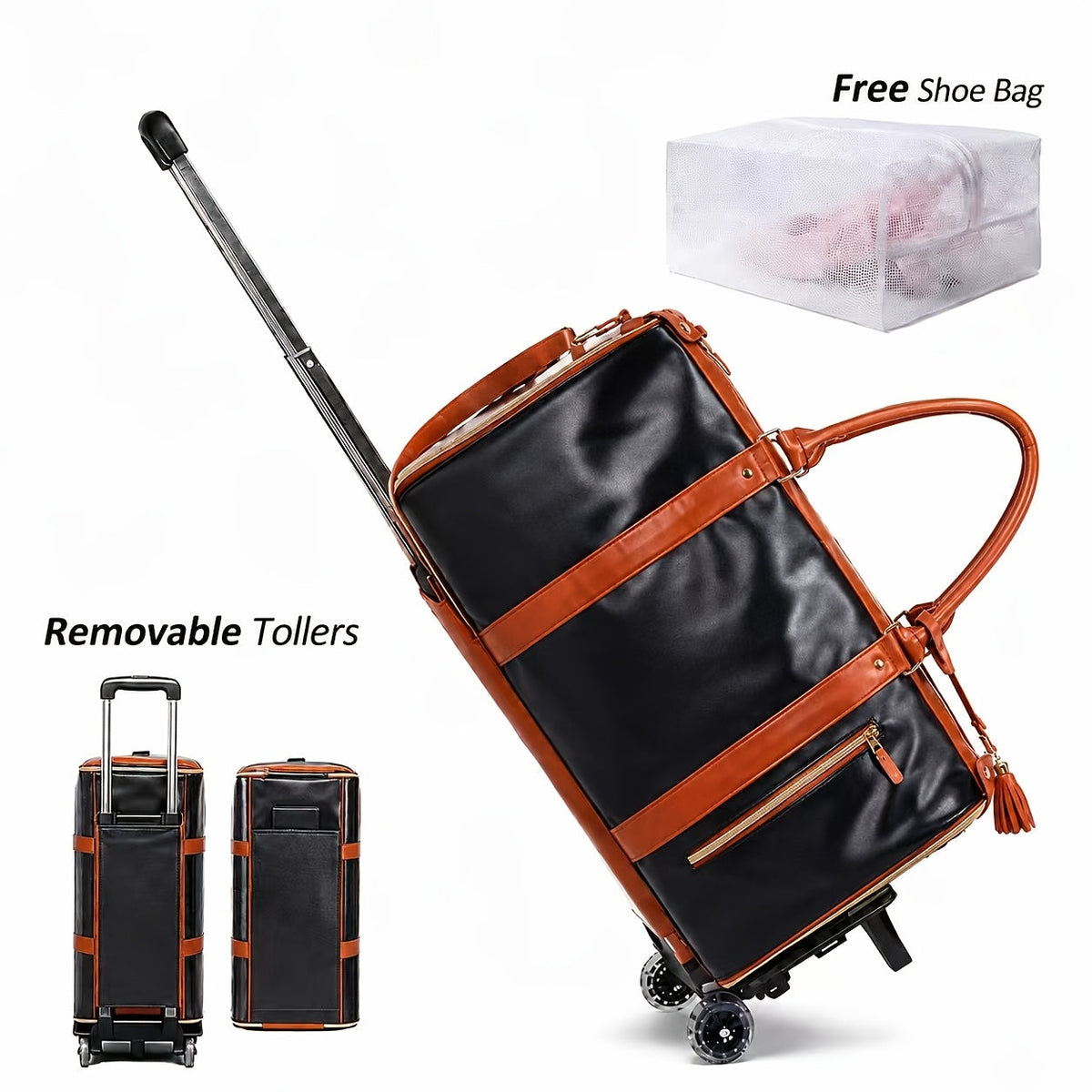 Carry On Luggage – Nylon, Convertible, Foldable, for Travel – Garment