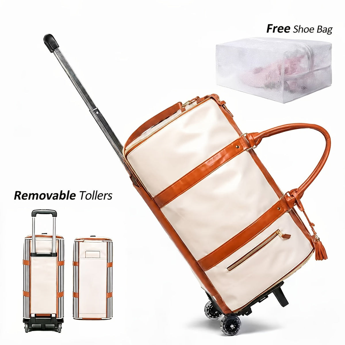 Carry On Luggage – Nylon, Convertible, Foldable, for Travel – Garment