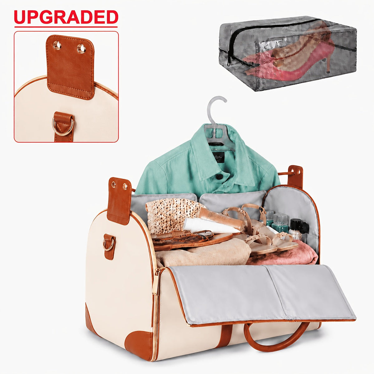 Carry On Luggage – Nylon, Convertible, Foldable, for Travel – Garment – Style 804915