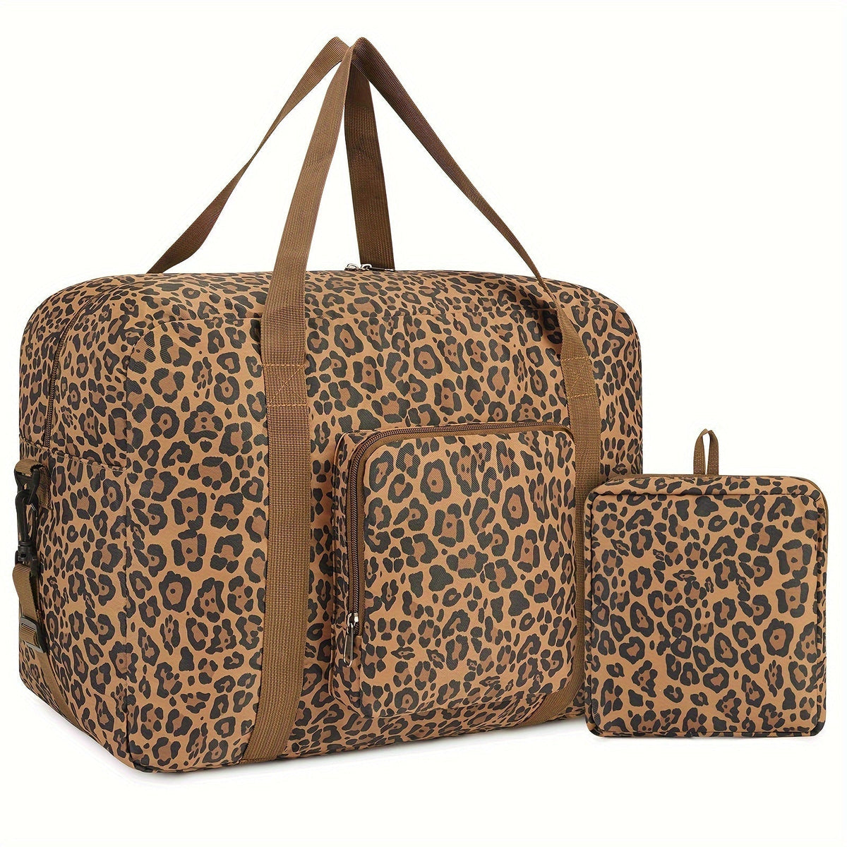 Carry-On Luggage in 18-Inch Foldable Duffel Form with Shoulder Strap and 4 Bold Prints for Trips