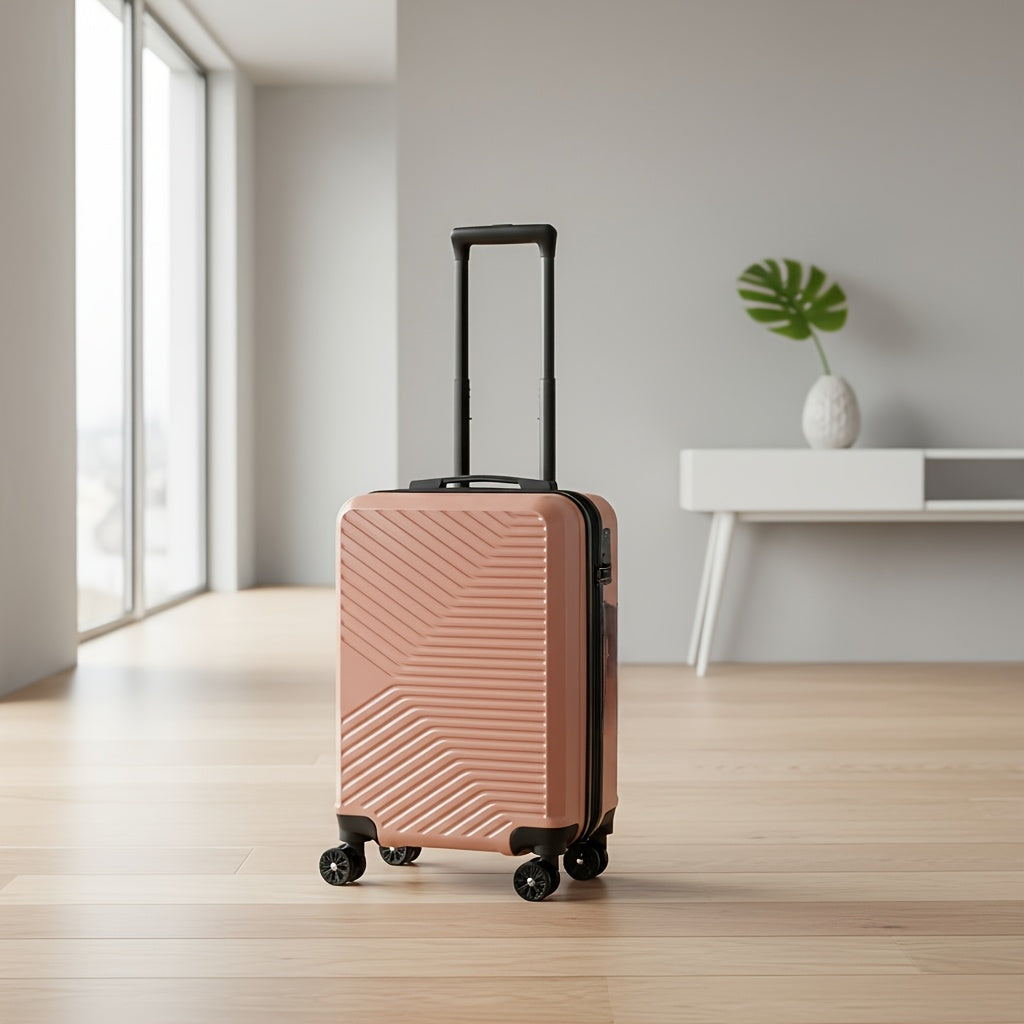 Carry-On Luggage 20-Inch ABS Hardshell Spinner with Telescoping Handle & 8 Source Variants