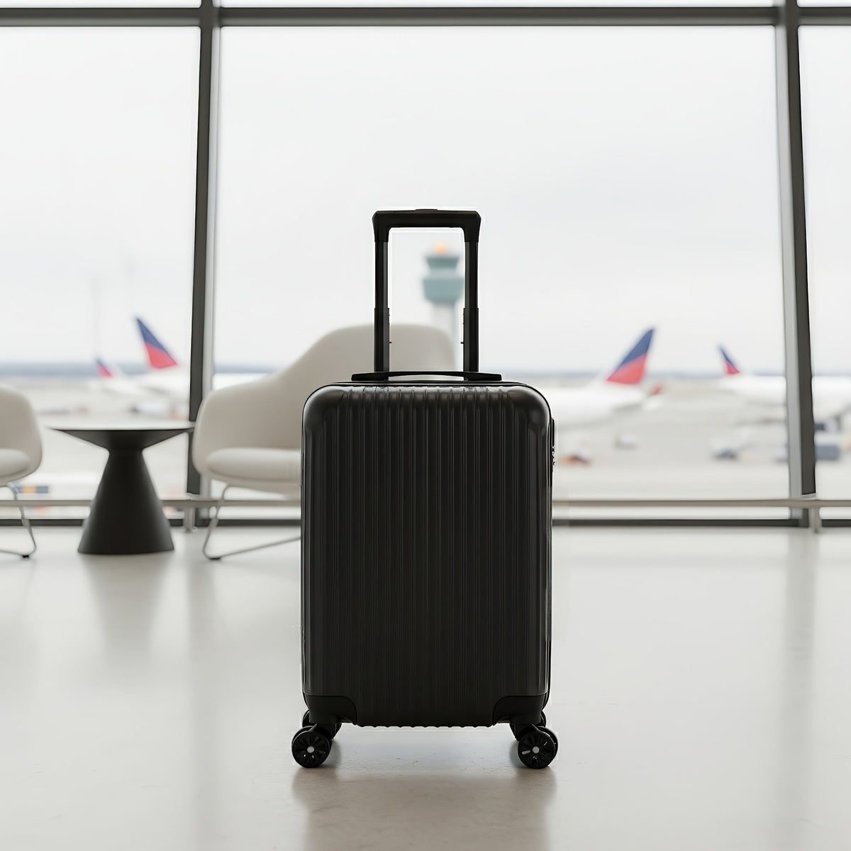 Carry-On Luggage 20-Inch ABS Hardshell Spinner with Telescoping Handle & 8 Source Variants
